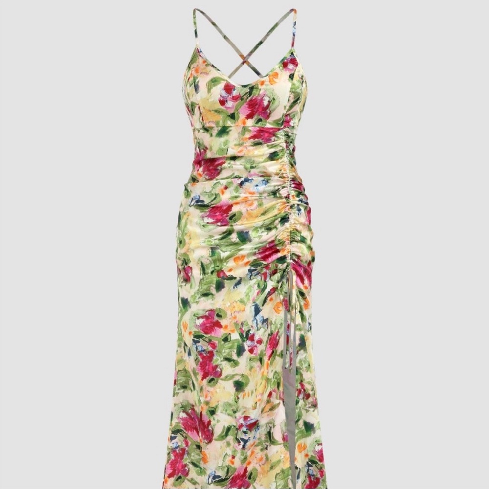 NWT Cider Floral Adjustable Tie Dress - size XL
